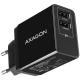 Axagon Dual wall charger <240V / 2x port 5V-2.2A + 5V-1A. 16W total power.