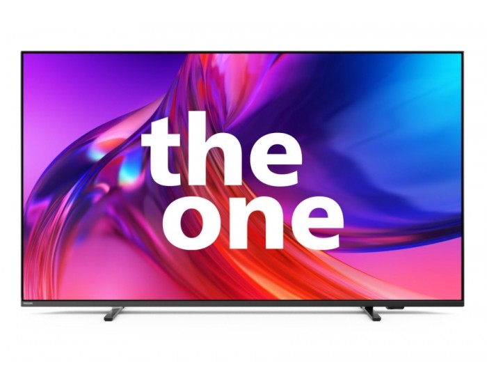 Телевизор Philips 50PUS8518/12, 50" THE ONE, UHD 4K LED, 3840x2160, DVB-T/T2/T2-HD/C/S/S2, Ambilight 3, HDR10+, HLG, Android TV 11, Dolby Vision/ Atmos, Quad Core P5 Perfect, 16GB, VRR, BT5.0, HDMI, 2xUSB, Cl+, 802.11ac, Lan, 20W R