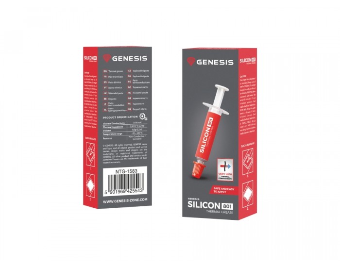 Термо паста Genesis Thermal Grease Silicon 801 0.5G