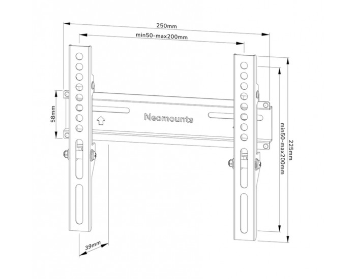 Стойка Neomounts by NewStar Screen Wall Mount (fixed, lockable, VESA 200x200)