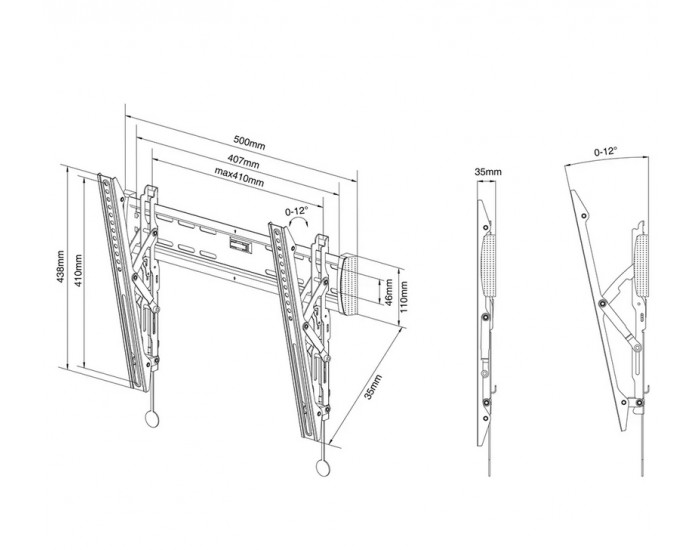 Стойка Neomounts Flat Screen Wall Mount (tilt)