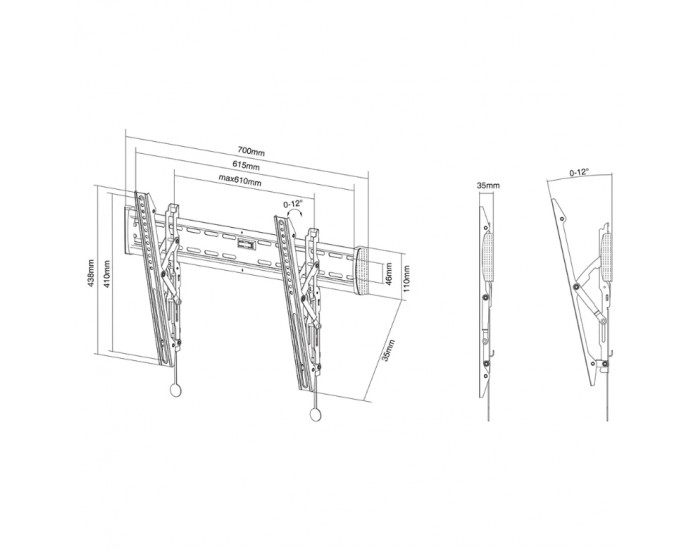 Стойка Neomounts Select Flat Screen Wall Mount (tilt)