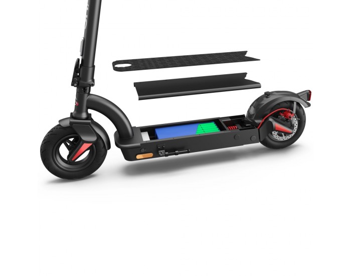 Електрически скутер Sharp Electric Scooter, Range per charge: 40 km, LED Display, USB Charging Port, Bluetooth, IPX4 certification, Wheel size: 10", Dual brake systems, Mechanical bell, Max load: 120 kg, Black