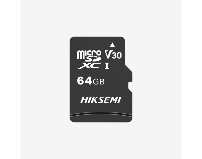 Памет HIKSEMI microSDXC 64G, Class 10 and UHS-I TLC, Up to 92MB/s read speed, 30MB/s write speed, V30