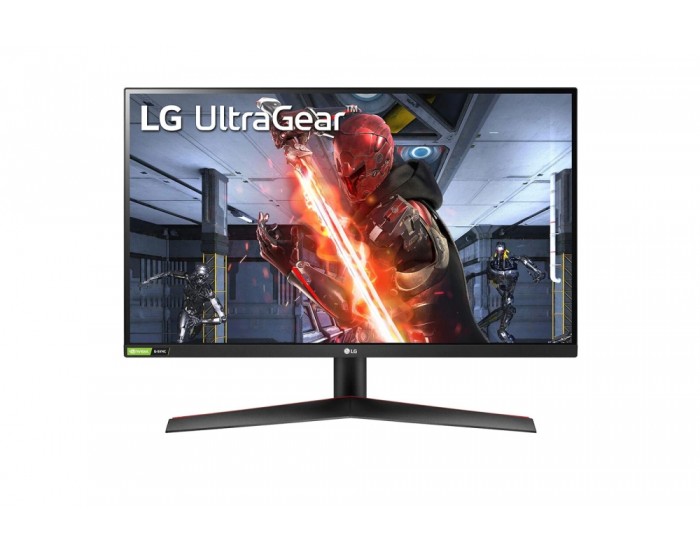 Монитор LG 27GN60R-B, UltraGear, 27" IPS, AG, 1ms GtG, 144Hz, 1000:1, 350cd/m2, Full HD 1920x1080, NVIDIA G-SYNC, Radeon FreeSync, HDR 10, sRGB 99%, HDMI, DisplayPort, Reader Mode, Headphone out, Tilt, Black