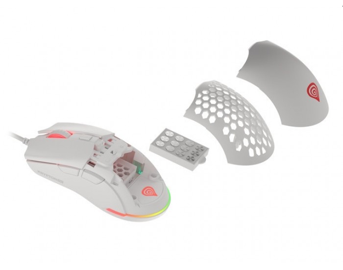 Мишка Genesis Gaming Mouse Krypton 8000DPI RGB Ultralight White PAW3333