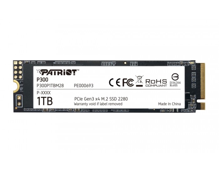 Твърд диск Patriot P300 1TB M.2 2280 PCIE