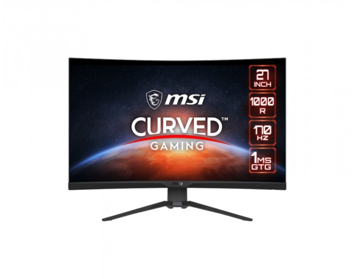 Монитор MSI MAG 275CQRF-QD, 170Hz, 27", 1ms, 2560x1440 WQHD, QUANTUM DOT, 1000R Curve, Rapid VA, 300 nits, 4000 : 1, Adaptive sync, 2x HDMI, 1x DisplayPort, 1x USB Type-C (DP alt. w/ PD Charging 15W), HEIGHT ADJUSTMENT 130mm, VESA 100, 9S6-3CD24T-001