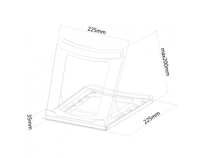 Стойка Neomounts by NewStar Notebook Desk Stand (ergonomic, can be positioned in 5 steps)