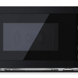 Микровълнова печка Sharp YC-MS02E-B, Fully Digital, Cavity Material -steel, 20l, 800 W, LED Display Blue, Timer & Clock function, Child lock, Silver/Black door, Defrost, Cabinet Colour: Black - Малки домакински уреди