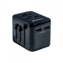 Адаптер Verbatim UTA-01 Universal Travel Adapter with 2 x USB-A ports - Разклонители, Зарядни и Кабели