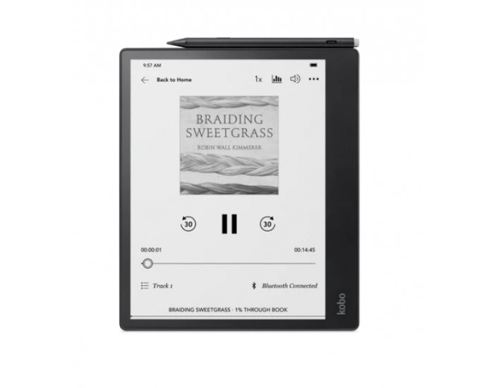 Четец за Е-книги Kobo Elipsa 2E-Book Reader Pack, E Ink Carta 1200 touchscreen, 10.3 inch, 1404 x 1872, 32 GB, CPU 2.0 GHz, USB-C, Includes Kobo Stylus, Black