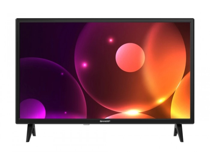 Телевизор Sharp 24FA2E, 24" LED HD 1366x768, 100 000:1, DVB-T/T2/C/S/S2, Active Motion 100, Speaker 2x3W, Dolby Digital, CI+, 3xHDMI, 2xUSB, Bluetooth, LAN, Video/Audio input (3 x RCA), 2 pole Stand