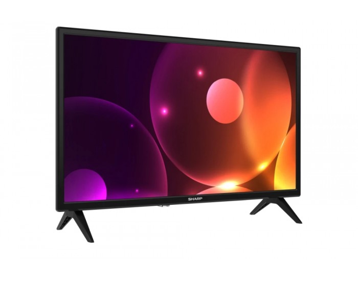 Телевизор Sharp 24FA2E, 24" LED HD 1366x768, 100 000:1, DVB-T/T2/C/S/S2, Active Motion 100, Speaker 2x3W, Dolby Digital, CI+, 3xHDMI, 2xUSB, Bluetooth, LAN, Video/Audio input (3 x RCA), 2 pole Stand