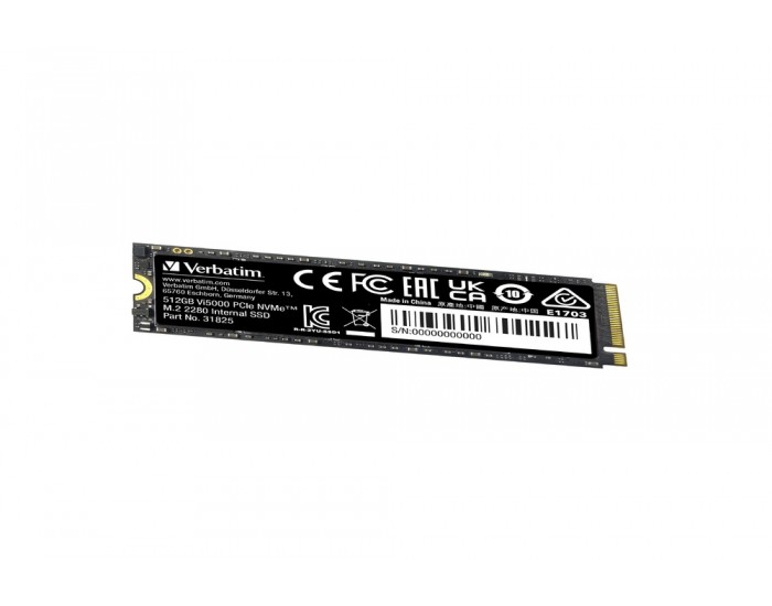 Твърд диск Verbatim Vi5000 Internal PCIe NVMe M.2 SSD 512GB