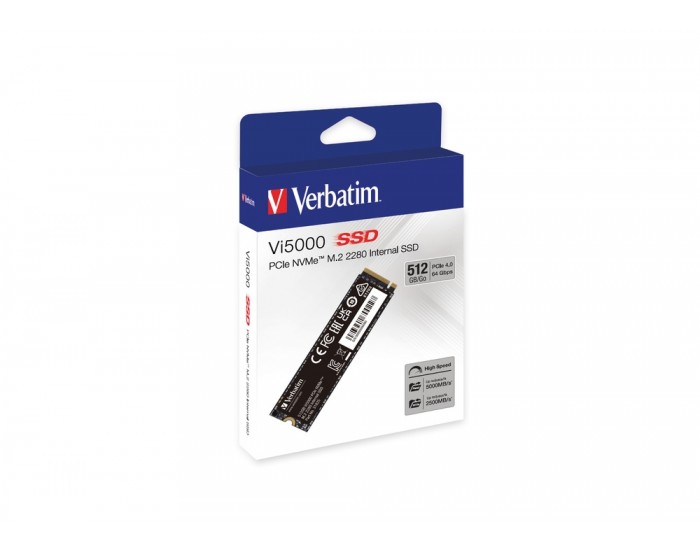 Твърд диск Verbatim Vi5000 Internal PCIe NVMe M.2 SSD 512GB