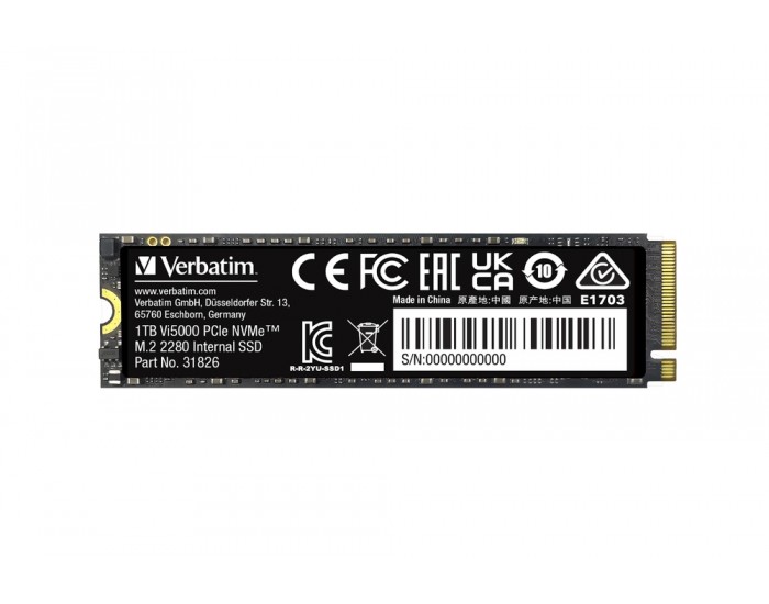 Твърд диск Verbatim Vi5000 Internal PCIe NVMe M.2 SSD 1TB