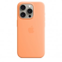 Калъф Apple iPhone 15 Pro Silicone Case with MagSafe - Orange Sorbet - Смарт Продукти, Смарт часовници