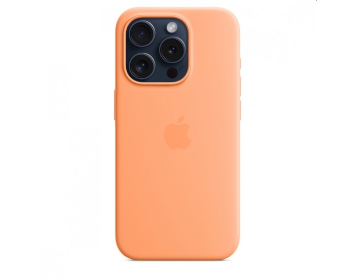 Калъф Apple iPhone 15 Pro Silicone Case with MagSafe - Orange Sorbet