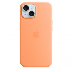 Калъф Apple iPhone 15 Silicone Case with MagSafe - Orange Sorbet - Смарт Продукти, Смарт часовници