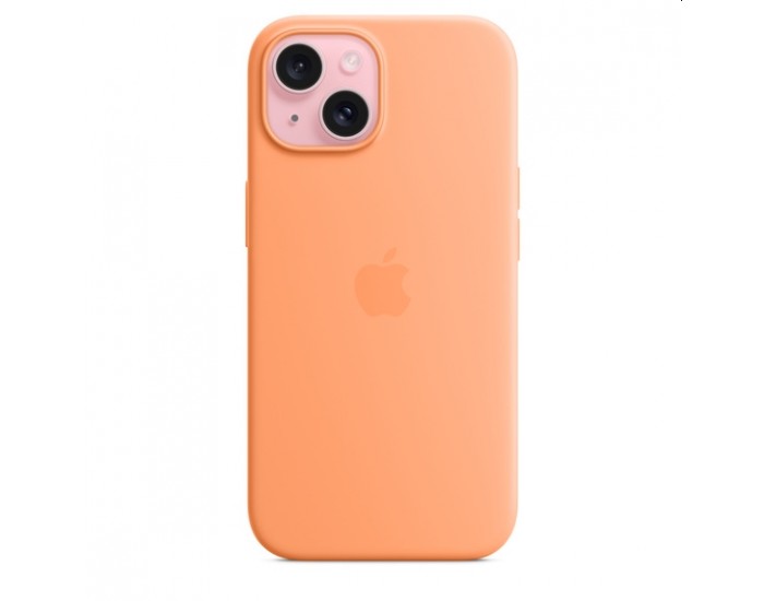 Калъф Apple iPhone 15 Silicone Case with MagSafe - Orange Sorbet