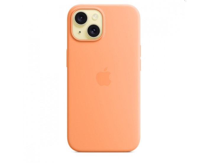 Калъф Apple iPhone 15 Silicone Case with MagSafe - Orange Sorbet