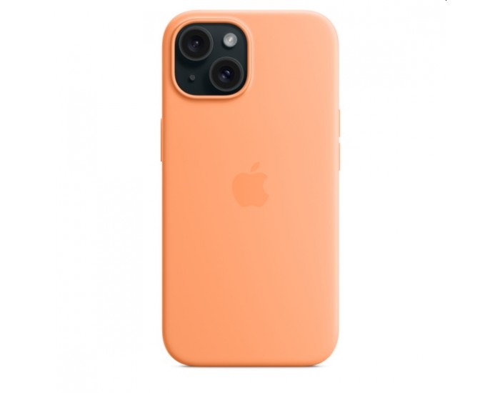 Калъф Apple iPhone 15 Silicone Case with MagSafe - Orange Sorbet