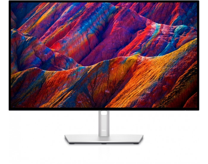 Монитор Dell U2723QE, 27" IPS Anti-Glare, UltraSharp InfinityEdge, 5ms, 2000:1, 400 cd/m2, 4K 3840x2160, 100% sRGB, HDMI, DisplayPort, USB 3.2 Gen 2/USB-C hub, RJ45, ComfortView Plus, Height Adjustable, Pivot, Swivel, Tilt, PiP, PbP, Grey