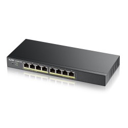 Комутатор ZyXEL GS1900-8HP, 8-port GbE L2 PoE Smart Switch, 802.3at, desktop, fanless, 70 Watt - ZyXEL