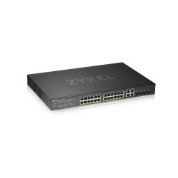 Комутатор ZyXEL GS1920-24HPv2, 28 Port Smart Managed Switch 24x Gigabit Copper and 4x Gigabit dual pers., hybird mode, standalone or NebulaFlex Cloud - ZyXEL