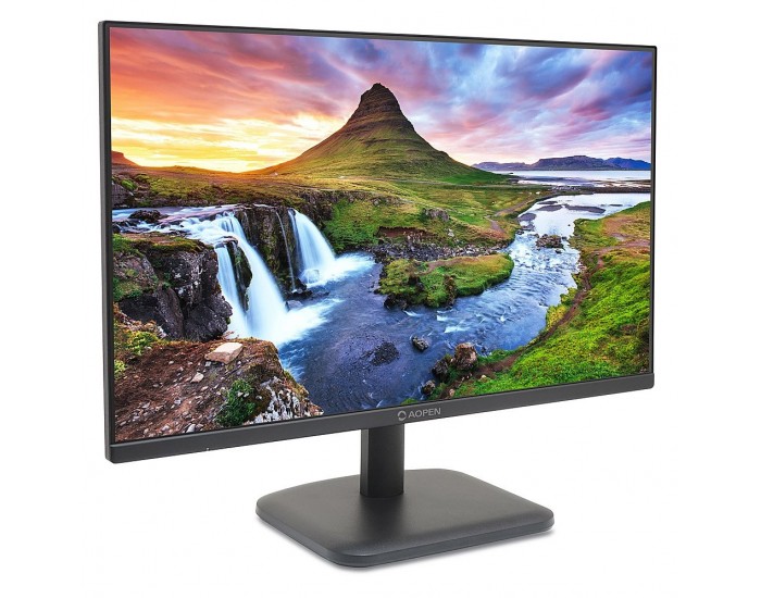 Монитор Aopen powered by Acer 24CL1YEbmix, 23.8'', IPS FHD (1920x1080) LED, 250nit, 1ms TVR, ZeroFrame, 100Hz FreeSync, sRGB 99%, Flicker-less, 1000:1 ACM, HDMI, VGA, Tilt, Vesa, BluelightShield, Speakers, Black