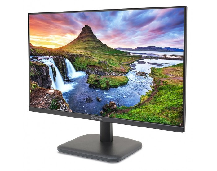 Монитор Aopen powered by Acer 24CL1YEbmix, 23.8'', IPS FHD (1920x1080) LED, 250nit, 1ms TVR, ZeroFrame, 100Hz FreeSync, sRGB 99%, Flicker-less, 1000:1 ACM, HDMI, VGA, Tilt, Vesa, BluelightShield, Speakers, Black