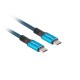 Кабел Lanberg USB-C M/M 4.0 cable 1.2m 100W 8K 30HZ Black-Blue