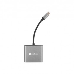 Докинг станция Natec USB-C Multiport Adapter 3 in 1 Fowler MINI USB 3.0, HDMI 4K, USB-C PD - Natec