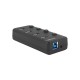 USB хъб Natec USB 3.0 Hub Mantis 2 4-Port On/Off With AC Adapter