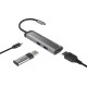 Докинг станция Natec Fowler Multiport Adapter 4 in 1, 2xUSB 3.0 HUB, HDMI 4K, USB-C PD, Slim