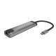 Докинг станция Natec Fowler Go Multiport Adapter 5 in 1, 2xUSB 3.0 HUB, HDMI 4K, USB-C PD, RJ45