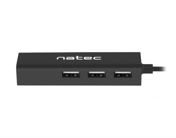 USB хъб Natec usb 2.0 hub dragonfly 3x port usb 2.0 usb+rj45