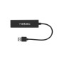 USB хъб Natec usb 2.0 hub dragonfly 3x port usb 2.0 usb+rj45