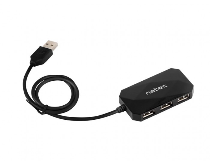 USB хъб Natec HUB Locust USB 2.0 4-Port Black