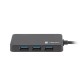 USB хъб Natec usb 3.0 hub silkworm 4-ports black usb-c