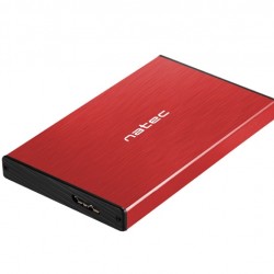 Кутия за твърд диск Natec External HDD/SSD Enclosure Rhino Go SATA 2.5" USB 3.0 Red - Хард дискове, Карти памет, CD и DVD дискове