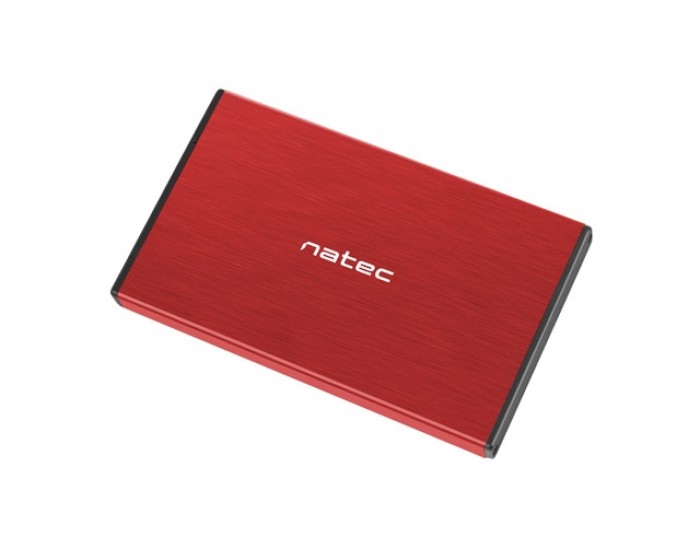 Кутия за твърд диск Natec External HDD/SSD Enclosure Rhino Go SATA 2.5" USB 3.0 Red