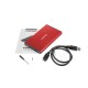 Кутия за твърд диск Natec External HDD/SSD Enclosure Rhino Go SATA 2.5" USB 3.0 Red