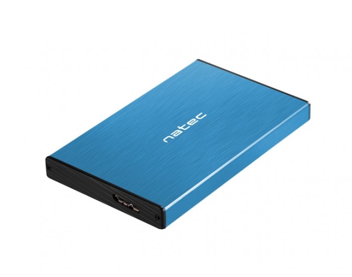 Кутия за твърд диск Natec External HDD/SSD Enclosure Rhino Go SATA 2.5" USB 3.0 Blue