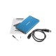 Кутия за твърд диск Natec External HDD/SSD Enclosure Rhino Go SATA 2.5" USB 3.0 Blue