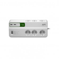 Филтър APC Essential SurgeArrest 6 outlets with 5V, 2.4A 2 port USB charger, 230V Germany - Офис техника