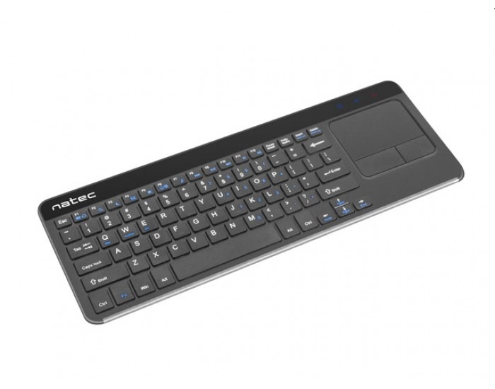 Клавиатура Natec wireless keyboard Turbot slim touch pad x-scissors us layout