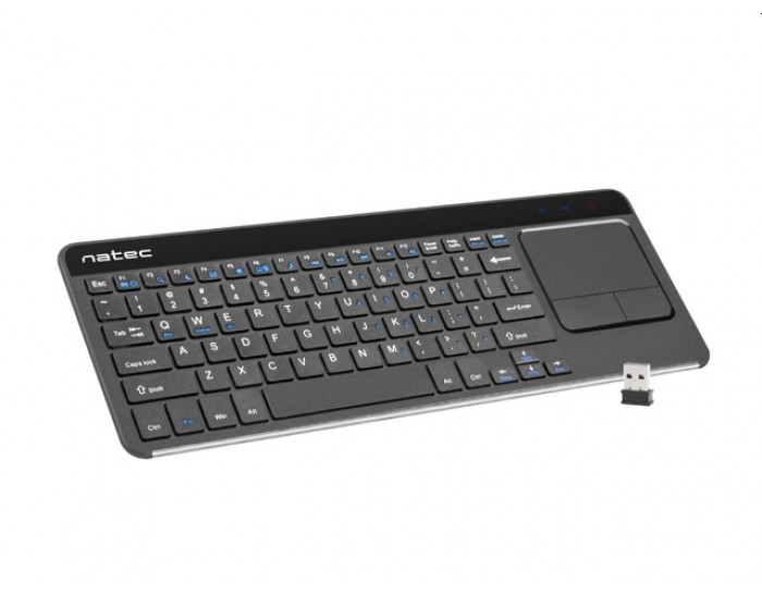 Клавиатура Natec wireless keyboard Turbot slim touch pad x-scissors us layout