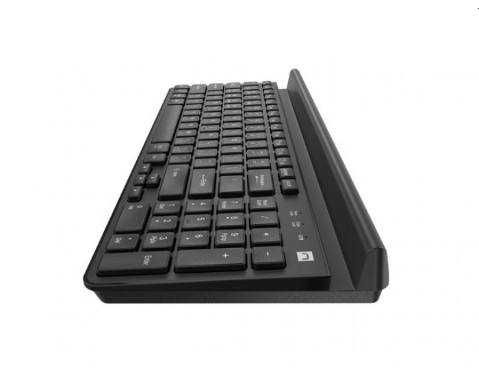 Комплект Natec Keyboard Felimare US Layout Wireless Bluetooth + 2.4 GHz Slim Pnone/Tablet Holder, Black